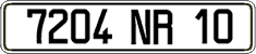 French license plate, FNI
