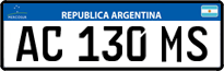 License plate of Argentina, Cars (Mercosur, AB 123 CD)