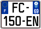 French license plate, SIV (ordinary)