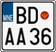 License plate of Montenegro, Motorcycles