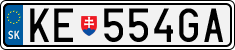 License plate of Slovakia, Cars