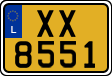 License plate of Luxembourg, 2003 year system