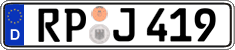 German license plate, Regular plates