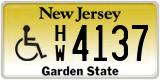 New Jersey, Vehicles for disabled persons (A/B XXXX / XXXX A/B)