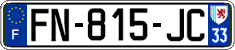 French license plate, SIV (ordinary)