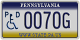 Pennsylvania, Vehicles for disabled persons