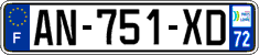 French license plate, SIV (ordinary)