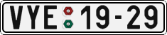 License plate of the Czech Republic, Cars (1960)