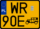License plates of Poland, Oldtimers