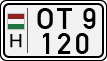 license plates of Hungary, Oldtimers (1990)