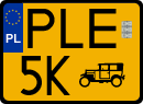 License plates of Poland, Oldtimers