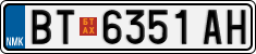 License plate of North Macedonia, Regular plates (2012)