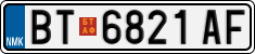 License plate of North Macedonia, Regular plates (2012)