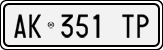 License plate of Italy, Cars (1994 year series)