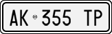 License plate of Italy, Cars (1994 year series)