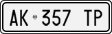 License plate of Italy, Cars (1994 year series)