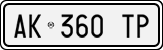 License plate of Italy, Cars (1994 year series)