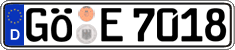 German license plate, Regular plates