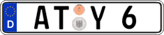 German license plate, Regular plates