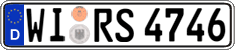 German license plate, Regular plates
