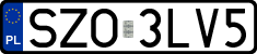 License plates of Poland, Regular car plates