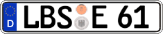 German license plate, Regular plates