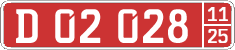 License plate of Kyrgyzstan, Diplomatic