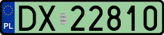 License plates of Poland, Electric vehicles