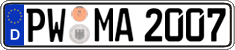 German license plate, Regular plates