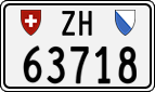 License plate of Switzerland, Cars