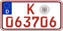 German license plate, Red license plates