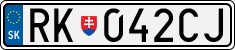 License plate of Slovakia, Cars