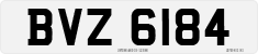 License plate of the United Kingdom, Northern Ireland (1966)