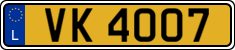 License plate of Luxembourg, 2003 year system