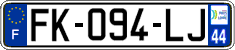 French license plate, SIV (ordinary)