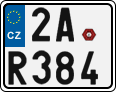 License plate of the Czech Republic, Motorcycles (2001)