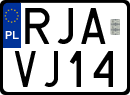 License plates of Poland, Special vehicles and motorcycles
