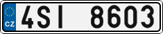 License plate of the Czech Republic, Cars (2001)