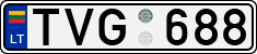 License plate of Lithuania, Cars