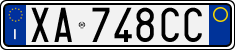 License plate of Italy, Cars (1994 year series)
