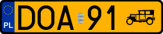 License plates of Poland, Oldtimers