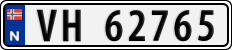 License plate of Norway, Cars