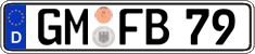 German license plate, Regular plates
