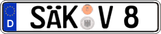 German license plate, Regular plates