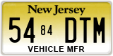 New Jersey, Vehicle Manufacturer (ABC 1234/1234 ABC)