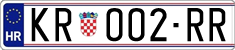 License plate of Croatia, Regular plates