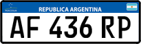 License plate of Argentina, Cars (Mercosur, AB 123 CD)