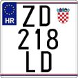 License plate of Croatia, Motorcycles
