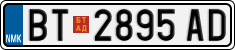 License plate of North Macedonia, Regular plates (2012)