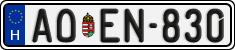 license plates of Hungary, Regular plates (2022)